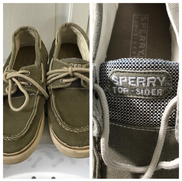 SPERRY TOP-SIDER Boy’s Light Green Slip On Shoes - Picture 1 of 7
